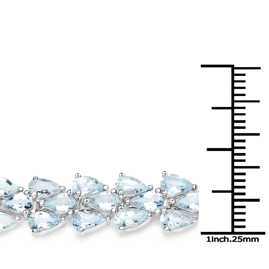 Genuine Aquamarine Tennis Bracelet