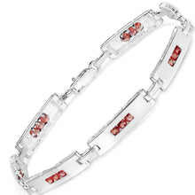 Load image into Gallery viewer, Genuine Orange Sapphire Tennis Bracelet