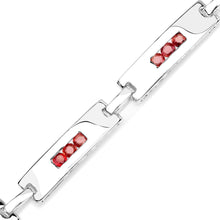 Load image into Gallery viewer, Genuine Orange Sapphire Tennis Bracelet