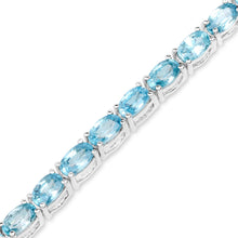 Load image into Gallery viewer, Genuine Blue Zircon Tennis Bracelet