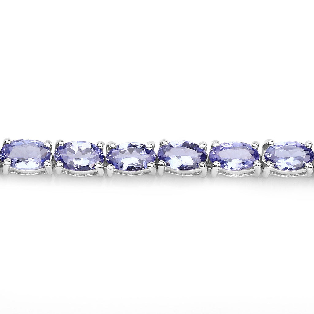 Natural Purple Tanzanite Silver Tennis Bracelet