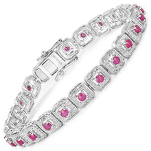 Load image into Gallery viewer, Genuine Johnson Pink Ruby Tennis Bracelet