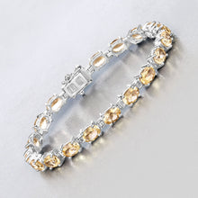 Load image into Gallery viewer, Genuine Yellow Citrine Tennis Bracelet
