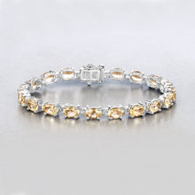 Load image into Gallery viewer, Genuine Yellow Citrine Tennis Bracelet