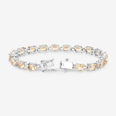 Genuine Yellow Citrine Tennis Bracelet