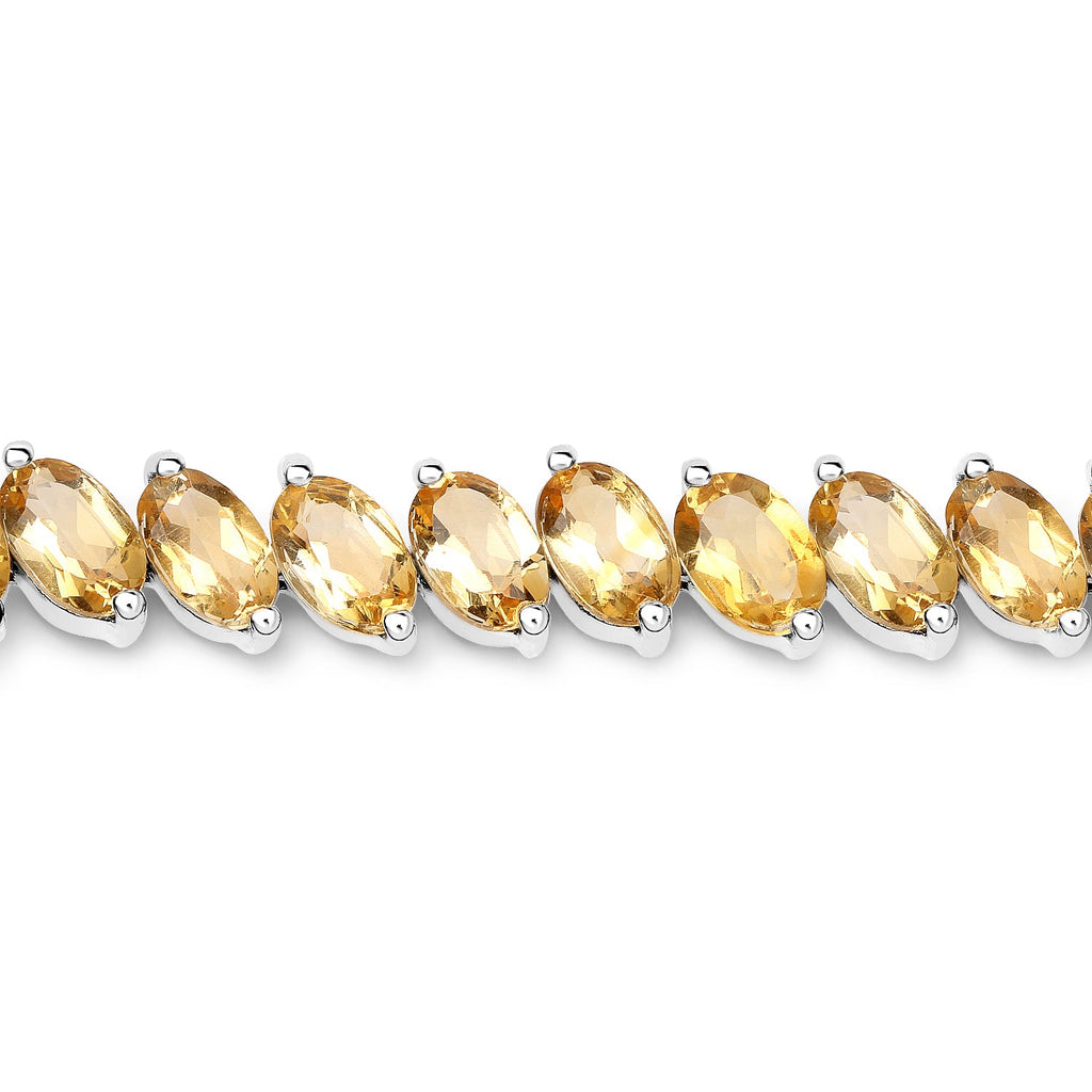 Genuine Yellow Citrine Tennis Bracelet