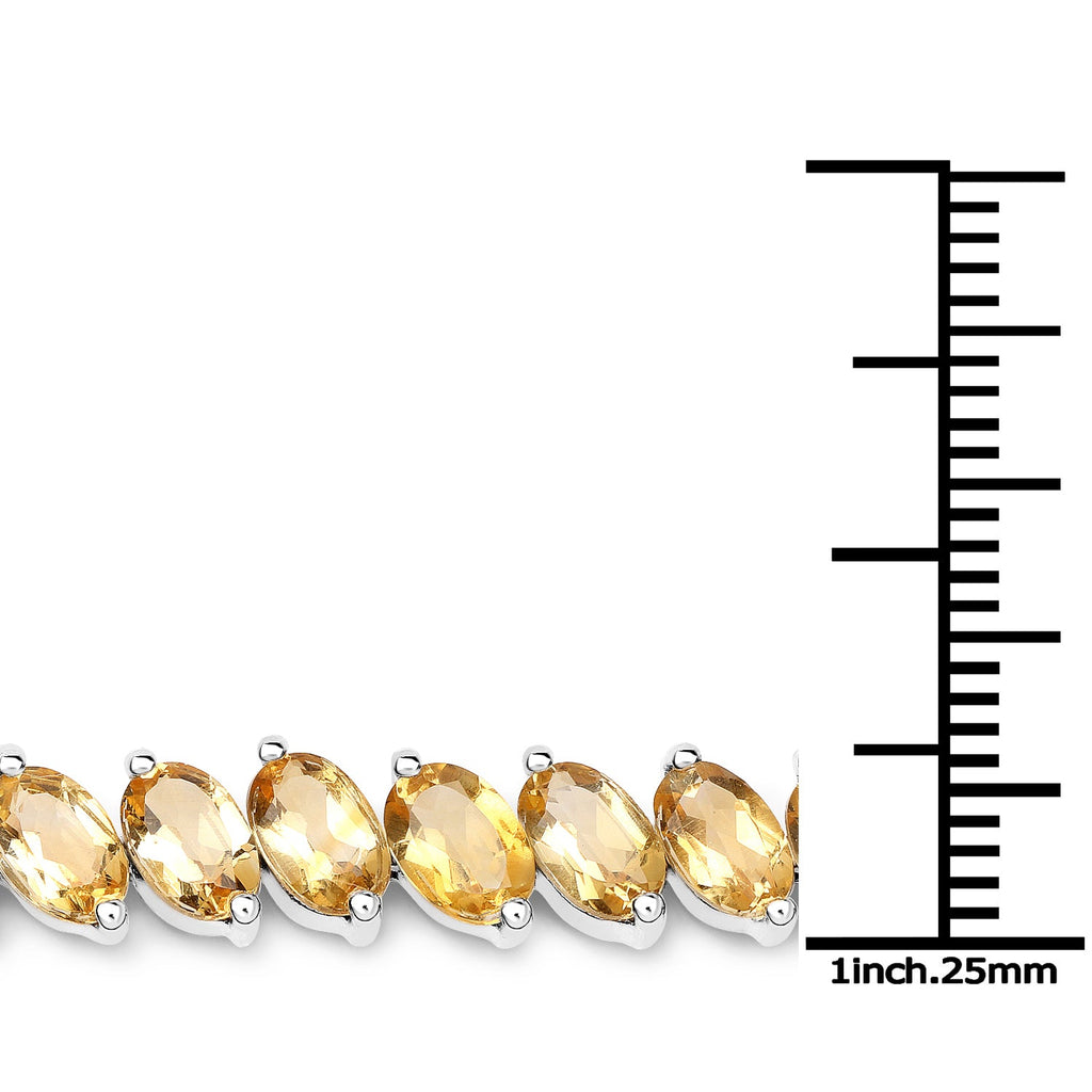 Genuine Yellow Citrine Tennis Bracelet