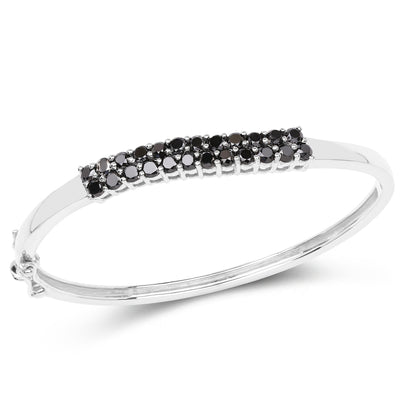 Natural Black Diamond Bangle