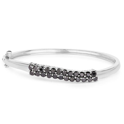 Natural Black Diamond Bangle