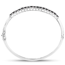 Load image into Gallery viewer, Genuine Black Diamond Bangle Bracelet