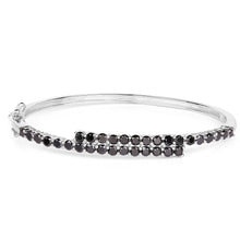 Load image into Gallery viewer, Genuine Black Bangle Diamond Bracelet