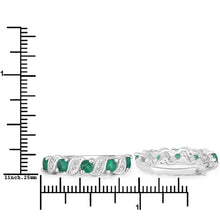 Load image into Gallery viewer, Genuine Green Emerald Hoop Earrings