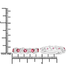 Load image into Gallery viewer, Genuine Pink Tourmaline Hoop Earrings