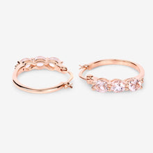Load image into Gallery viewer, Genuine Pink Morganite and Diamond Earrings