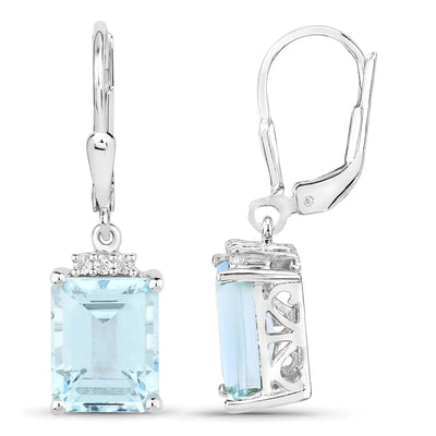Blue Topaz Dangle Earrings