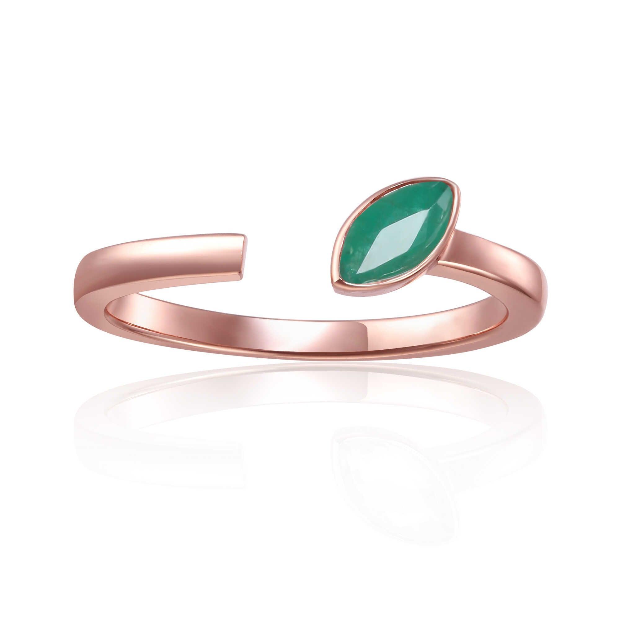 Emerald Green May Birthstone Marquise Ring