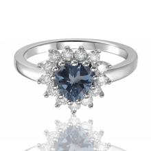 Load image into Gallery viewer, Blue Heart Ring London Blue Topaz Heart Ring
