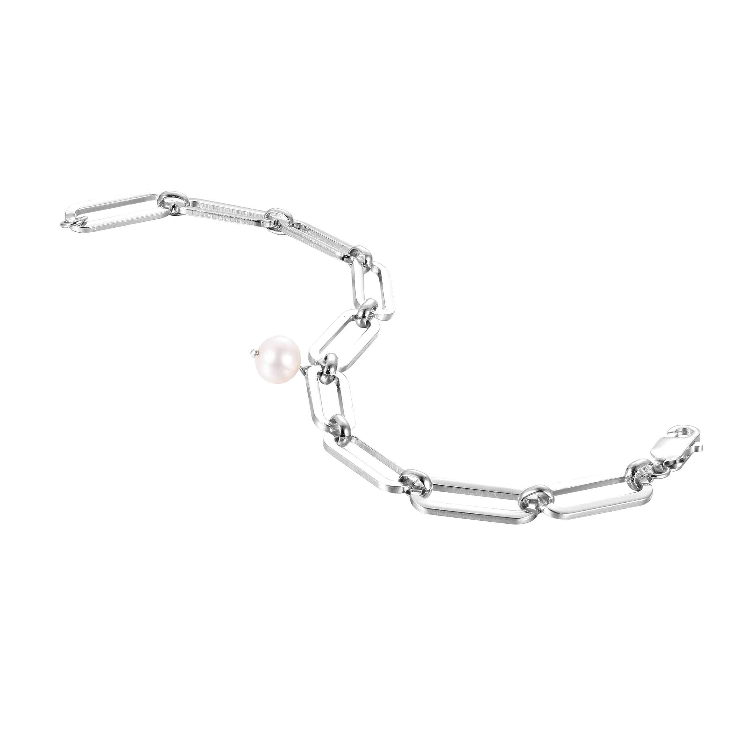 Vintage Pearl Rhodium Plated BraceletVintage Round Pearl Bracelet Fresh Water Pearl Everyday Simple Minimalist Single Pearl Bracelet