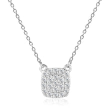 Load image into Gallery viewer, White Topaz Pendant Necklace in 925 Sterling Silver White Topaz Cluster Necklace Bridesmaid Gift Natural White Topaz Pendant Necklace