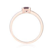Load image into Gallery viewer, Rose Gold Plated Created Alexandrite Square Shaped Solitaire Ring