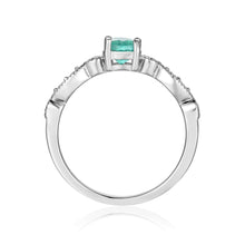 Load image into Gallery viewer, Natural emerald ring, emerald solitaire ring
