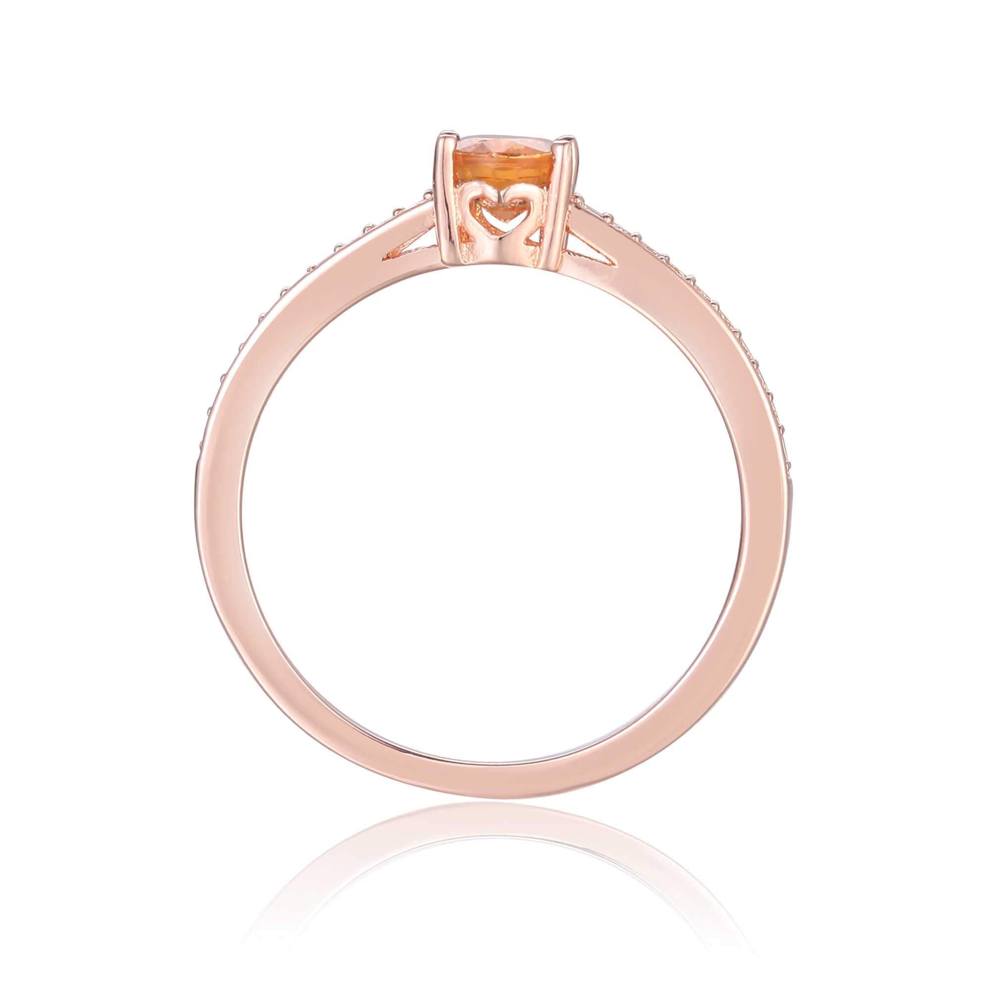 Sterling Silver Oval Shaped Spessartite Garnet Solitaire Ring