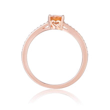 Load image into Gallery viewer, Sterling Silver Oval Shaped Spessartite Garnet Solitaire Ring