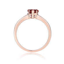 Load image into Gallery viewer, Solitaire Ring in Rose Gold Plated Sterling Silver