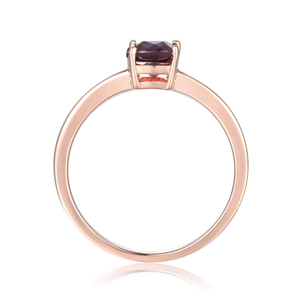 Sterling Silver Ocatogon Cut Created Alexandrite Solitaire Ring