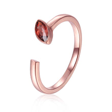 Load image into Gallery viewer, January Birthstone Ring, Red Garnet Simple Ring, Solitaire Ring for Women
