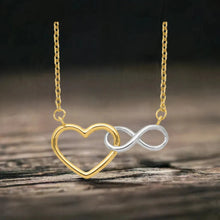 Load image into Gallery viewer, 10k Gold Heart Infinity Pendant Necklace