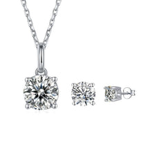 Load image into Gallery viewer, White Moissanite Jewelry Set - FineColorJewels