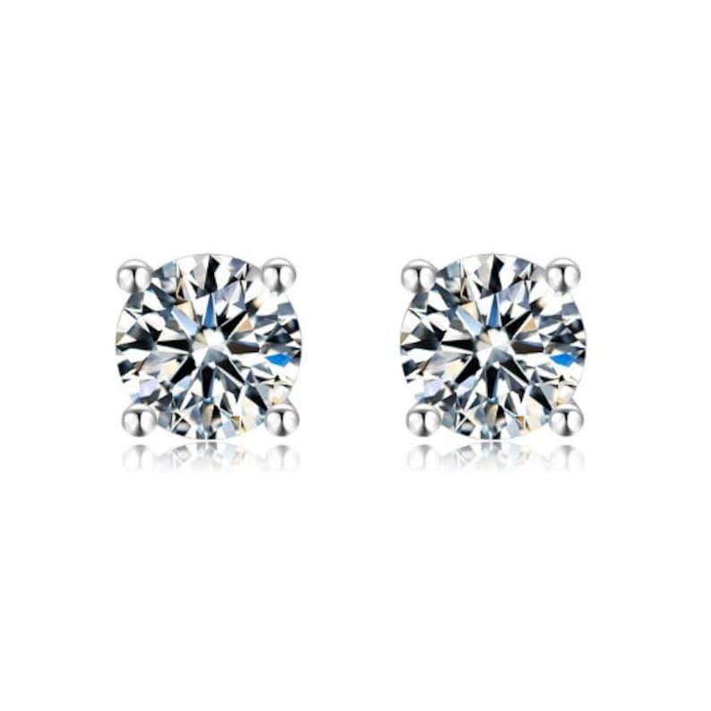 White Moissanite Jewelry Set - FineColorJewels