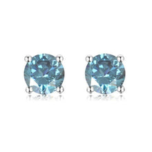Load image into Gallery viewer, Blue Moissanite Jewelry Set - FineColorJewels