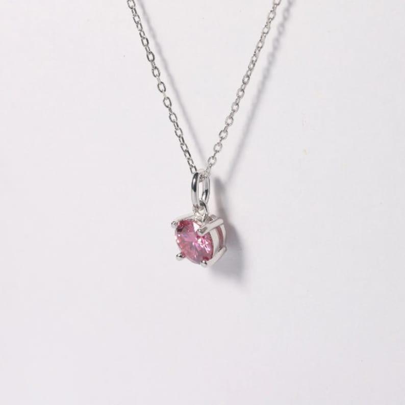 Pink Moissanite Jewelry Set - FineColorJewels