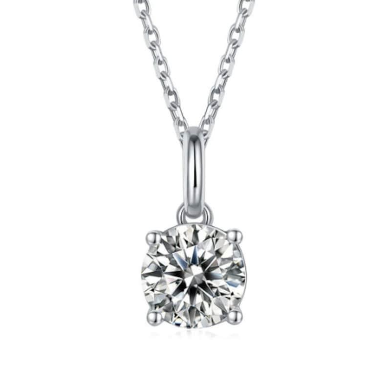 White Moissanite Jewelry Set - FineColorJewels
