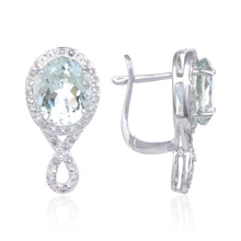Load image into Gallery viewer, Green Amethyst Dual Stone Earrings Fine Color Jewels 925 Sterling Silver, Beautiful, best gift for girls, best gift for women, Bridesmaid Gift for Her, Christmas gift, dla-dm-discount-all-154898, Gift for Daughter, gift for her, Gift for Mom, gift for women, gift from daughter, gift ideas for her, gifts for her, Green, Green Amethyst, Mother&#39;s Day Gift, New Year gift, Oval Amethyst, Thanksgiving Gift, Transparent Green, Valentine&#39;s Day gift