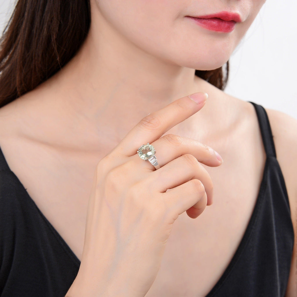 Green Amethyst Chunky Ring FineColorJewels amethyst chunky ring, best gift for girls, best gift for women, bridesmaid gift, Christmas gift, dla-dm-discount-all-154898, engagement ring, genuine amethyst, gift for her, Gift for Mom, gift for women, gift from daughter, green amethyst ring, green ring, oval amethyst ring, ring for women, silver ring, sterling silver, Valentine's Day gift