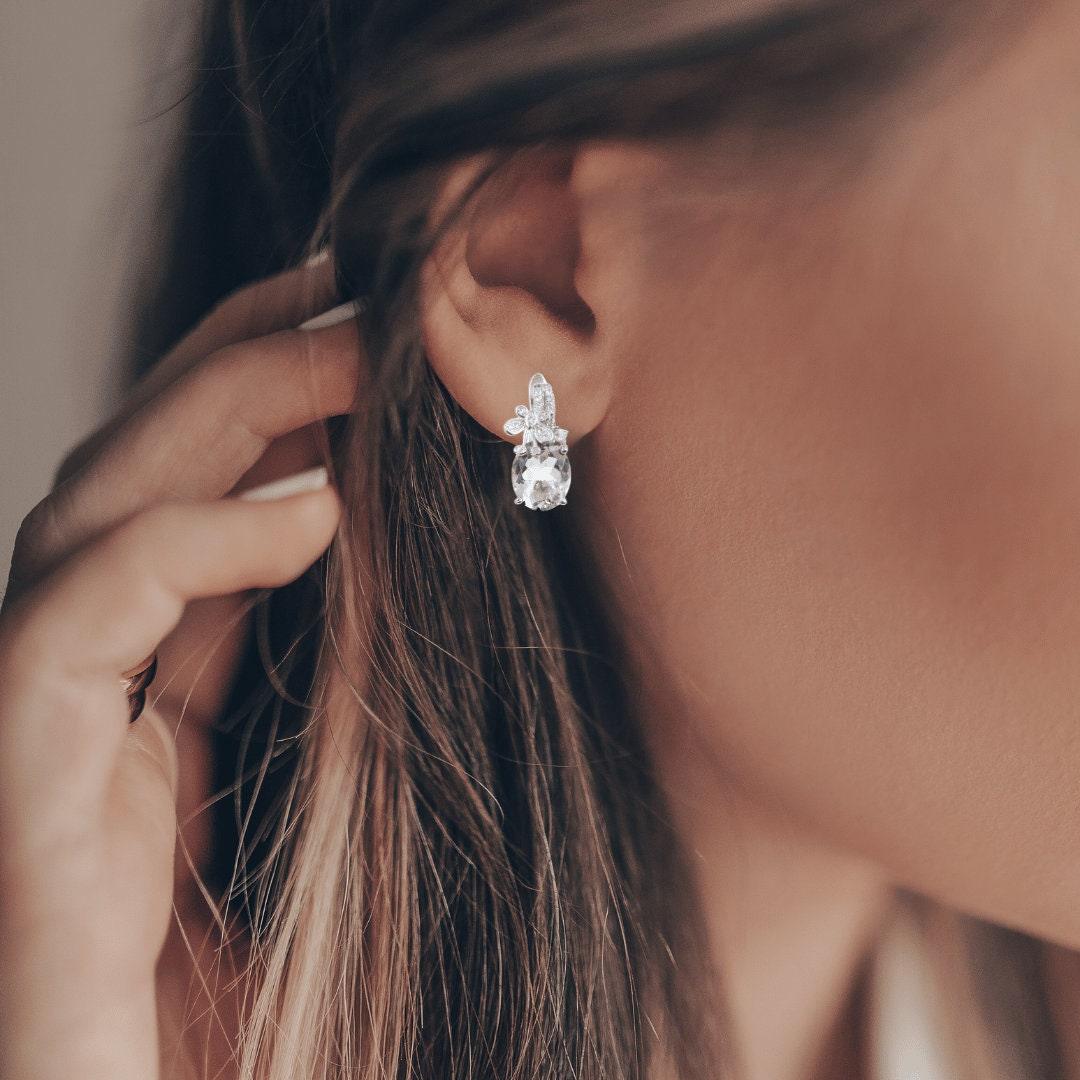 Green Amethyst Earrings