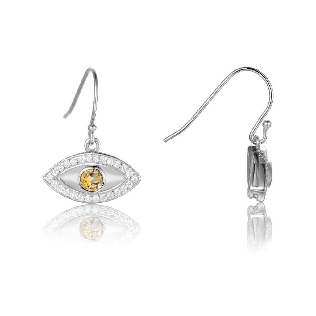 moissanite and citrine earrings, november birthstone gift, gift for mom, affordable gemstone jewelry, affordable jewelry gift, wedding gift for her