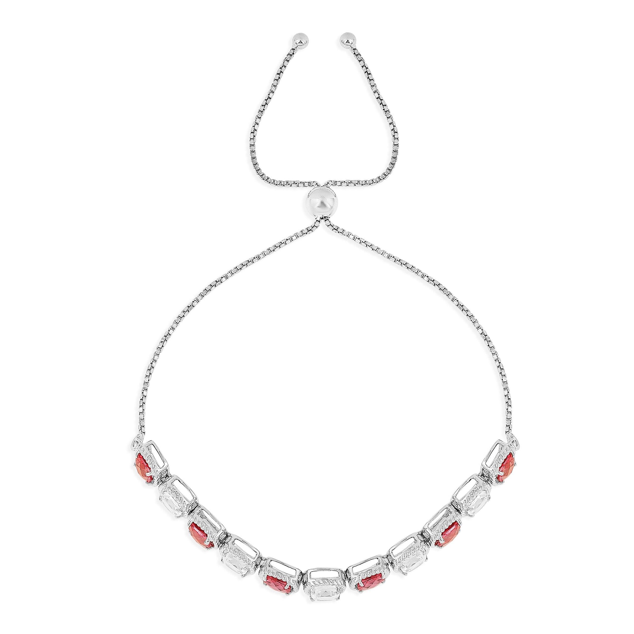 Peach and White Sapphire Tennis Bracelet Fine Color Jewels Adjustable Bracelet, best gift for girls, best gift for women, bezal bracelet, birthstone bracelet, Birthstone Jewelry, Bolo Adjustable Padparadscha Bracelet, Christmas gift, Cushion Cut Bracelet, Gemstone Bracelet, gift for her, Gift for Mom, gift for women, gift from daughter, Lab Created Bracelet, Peach Sapphire Bracelet, Peach Sapphire Jewelry, Sterling Silver Bracelet, Trending Jewelry, Valentine's Day gift, White Sapphire Bracelet