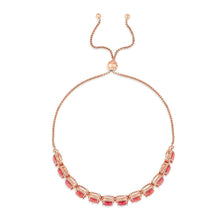 Load image into Gallery viewer, Pink Orange Padparadscha Sapphire jewelry, fine color jewelry, fine gemstone jewelry, adjustable bracelet, fine jewelry online, elegant bracelet for women