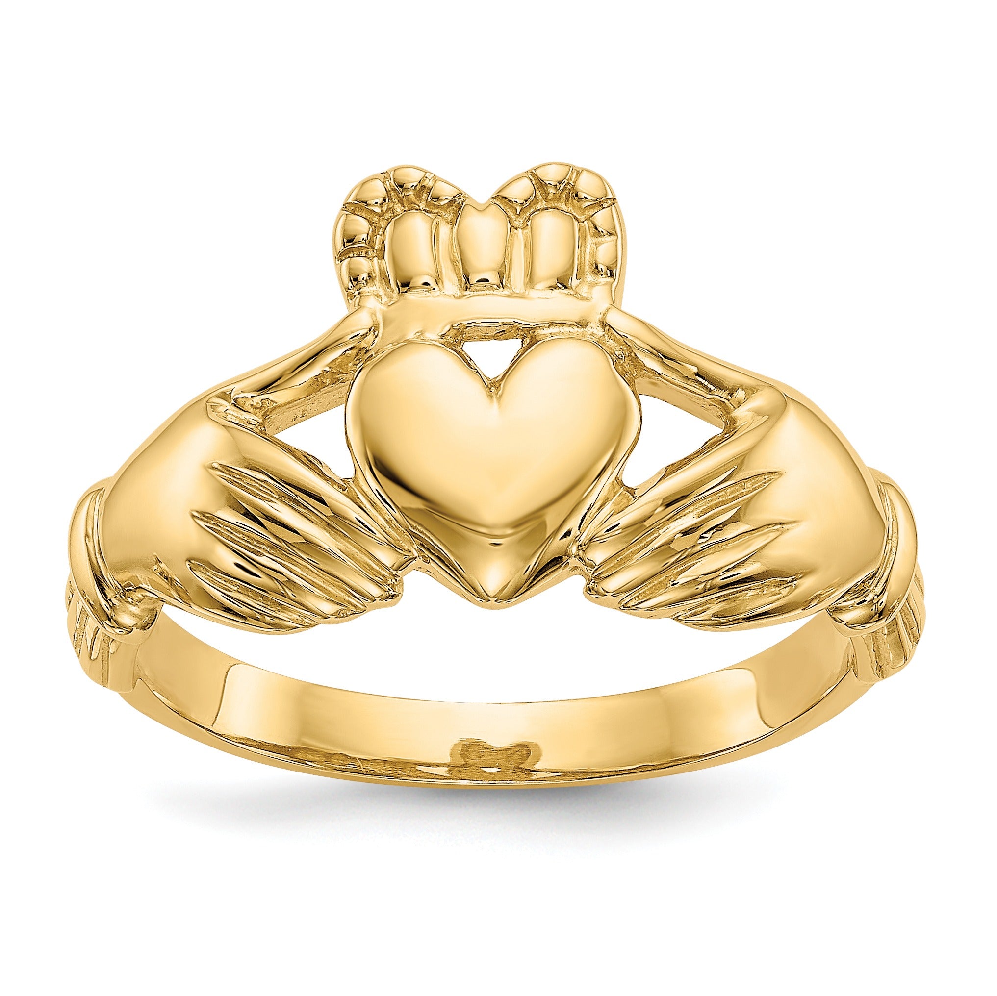 10k Gold Irish Claddagh Unisex Ring