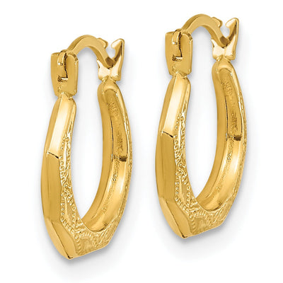 14k Gold Hinged Shrimp Earrings