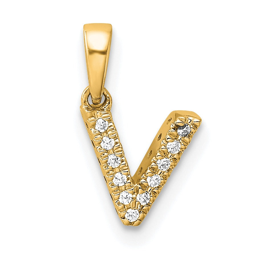 Natural Diamond Initials Bail Pendants