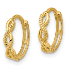 Load image into Gallery viewer, 14K Gold Braided Hinged Hoop Earrings