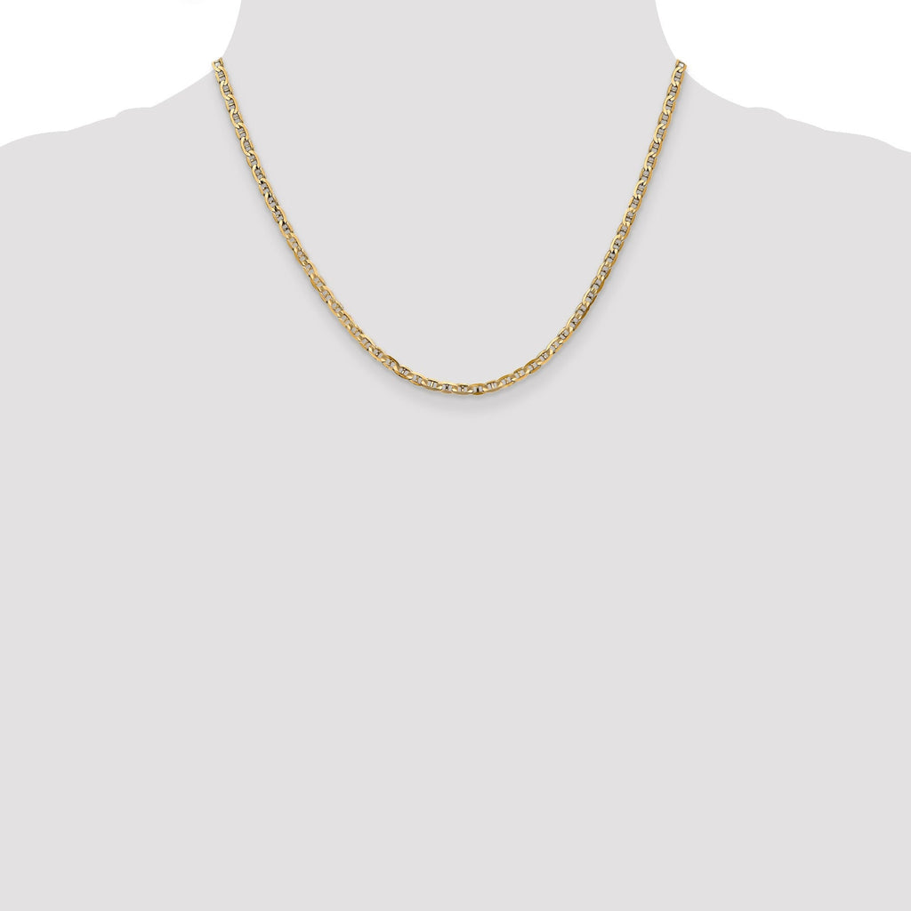 18 inch Gold Concave Anchor 3 mm Chain