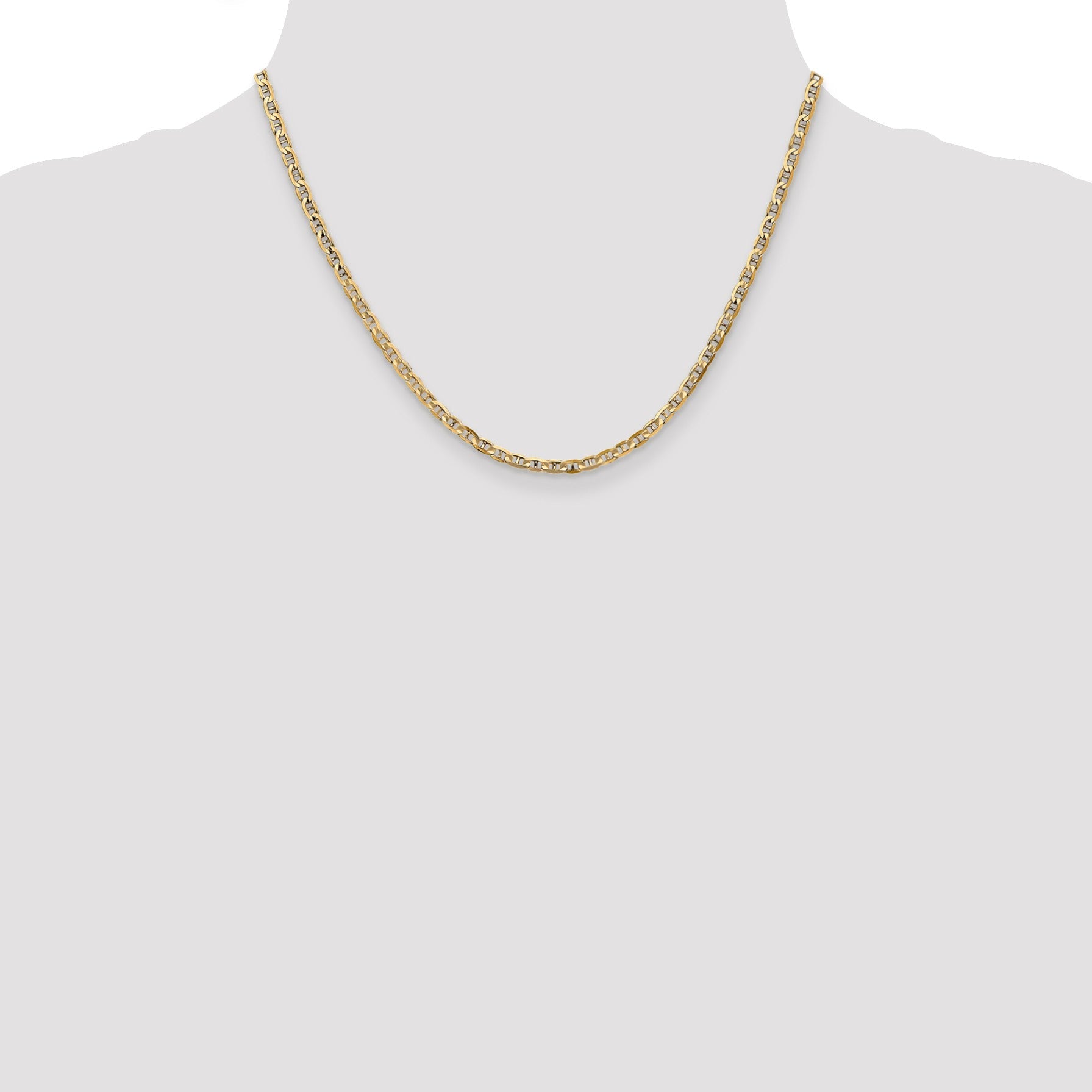 18 inch Gold Concave Anchor 3 mm Chain
