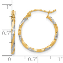 Load image into Gallery viewer, 10k Gold Hollow Twisted Hoop Earrings