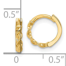 Load image into Gallery viewer, 14K Gold Twisted Hinged Hoop Earrings